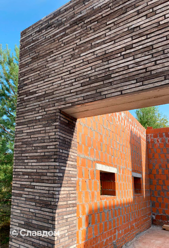 Коттедж с облицовкой из кирпича Донские зори Норд