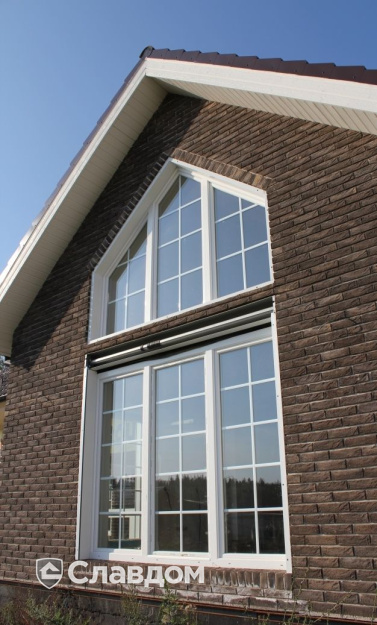 Частный дом с облицовкой кирпичом Донские зори Бронницкий узорный