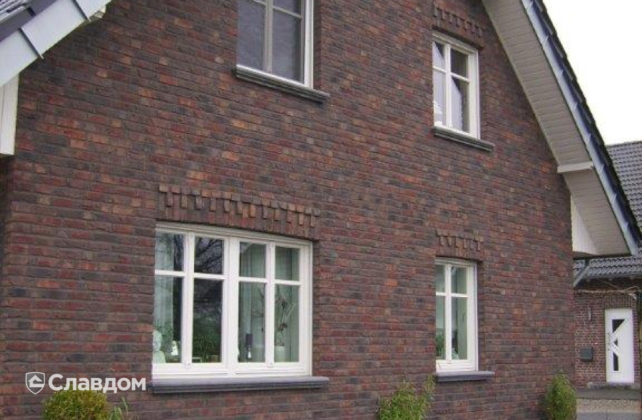 Частный дом с облицовкой кирпичом ручной формовки MUHR Nr 28 Netterden
