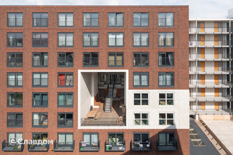 Многоквартирный дом с применением кирпича Terca Basstad