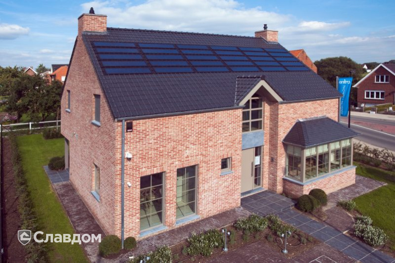 Частный дом с облицовкой кирпичом Terca Oud Rieme