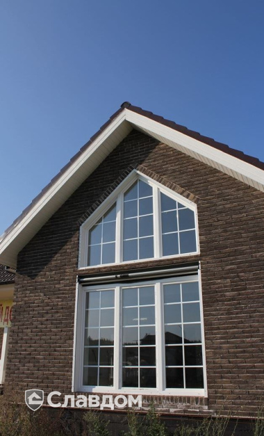 Частный дом с облицовкой кирпичом Донские зори Бронницкий узорный