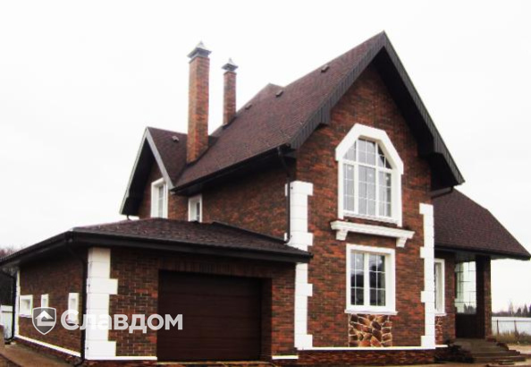 Частный дом с облицовкой кирпичом BRAER баварская кладка