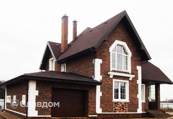 Частный дом с облицовкой кирпичом BRAER баварская кладка