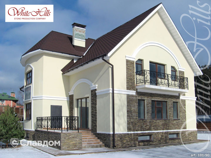 Коттедж с применением облицовочного камня White Hills Кросс Фелл 101-90