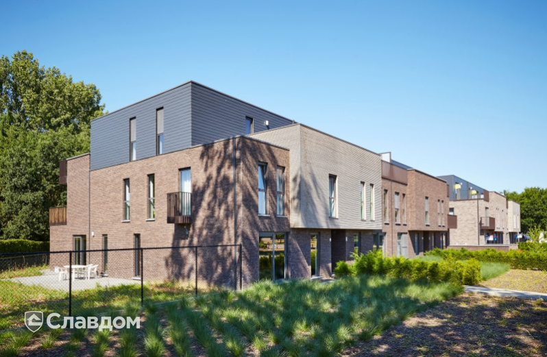 Жилой дом с облицовкой кирпичом Terca Iluzo Bruin