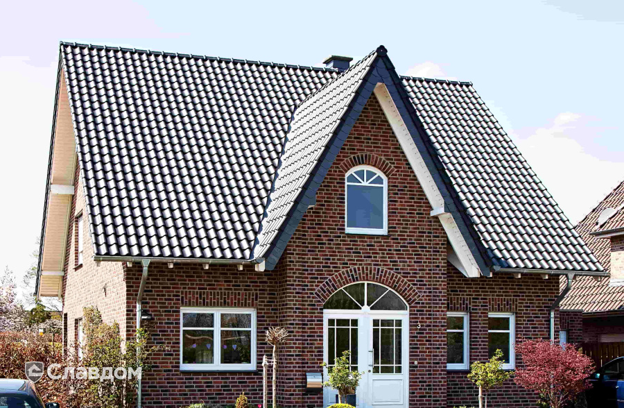 Частный дом с облицовкой кирпичом ручной формовки MUHR Nr 13 Friesland