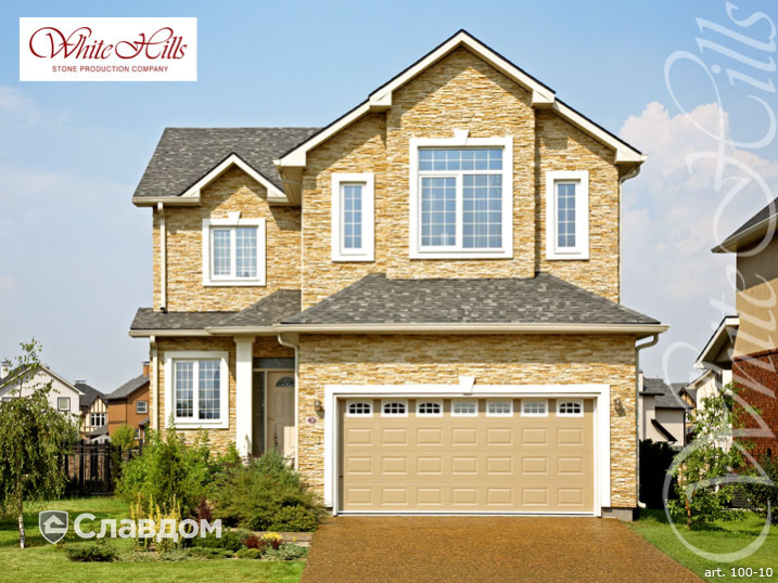 Коттедж с применением облицовочного камня White Hills Кросс Фелл 100-10