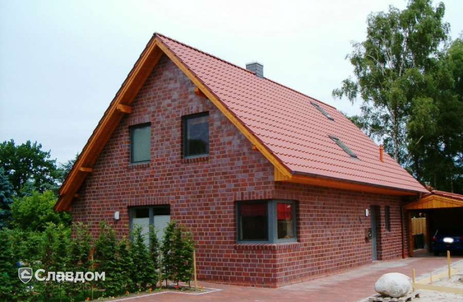 Жилой дом с облицовкой кирпичом Terca BK1