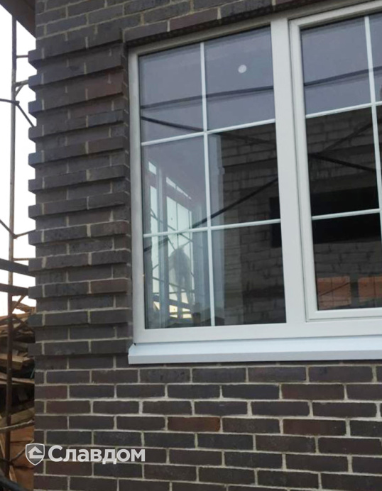 Частный дом с архитектурной кладкой кирпичом Skriabin Ceramics 52