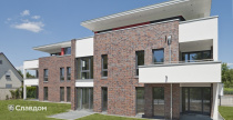 Жилой дом с облицовкой кирпичом Feldhaus Klinker 560 carbona ardor colori