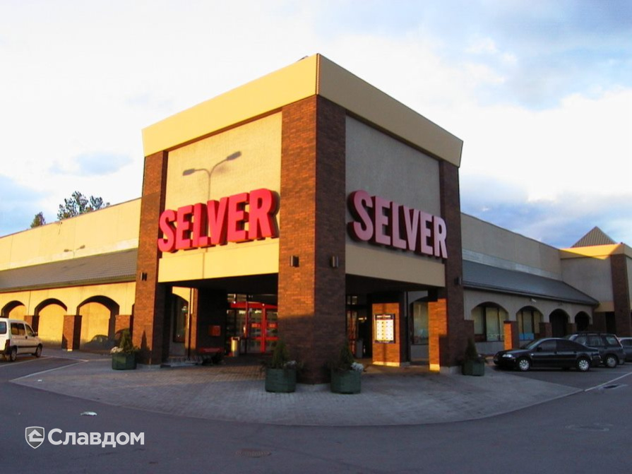 Торговый комплекс с облицовкой кирпичом Terca Terra шероховатый