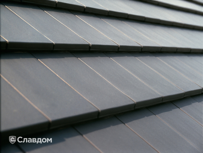 Дом с лаконичным дизайном с крышей из черепицы Creaton Domino Schieferton Engobiert