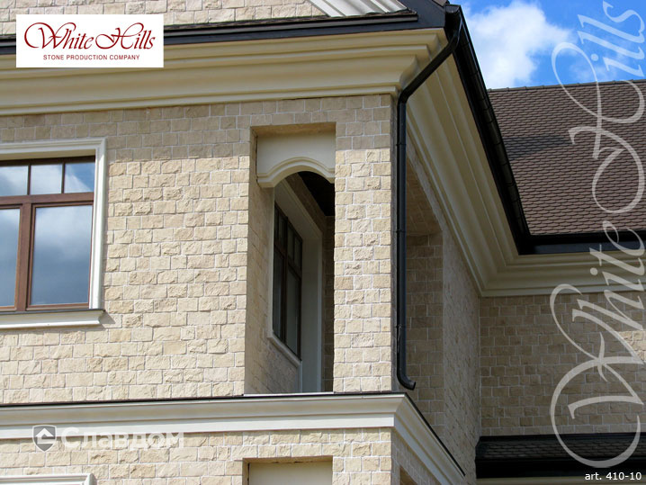 Частный дом с использованием облицовочного камня White Hills Шинон 410-10