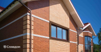 Загородный дом с облицовкой кирпичом ЛСР