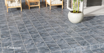 Терасса с использованием напольной плитки Interbau Abell Aschgrau