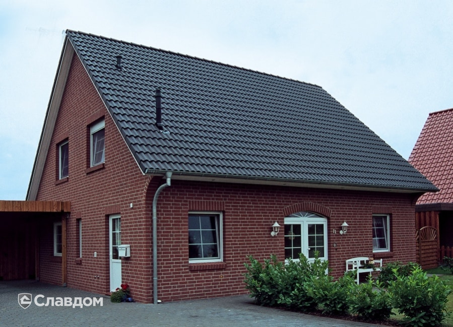 Частный дом с облицовкой кирпичом Terca Aa