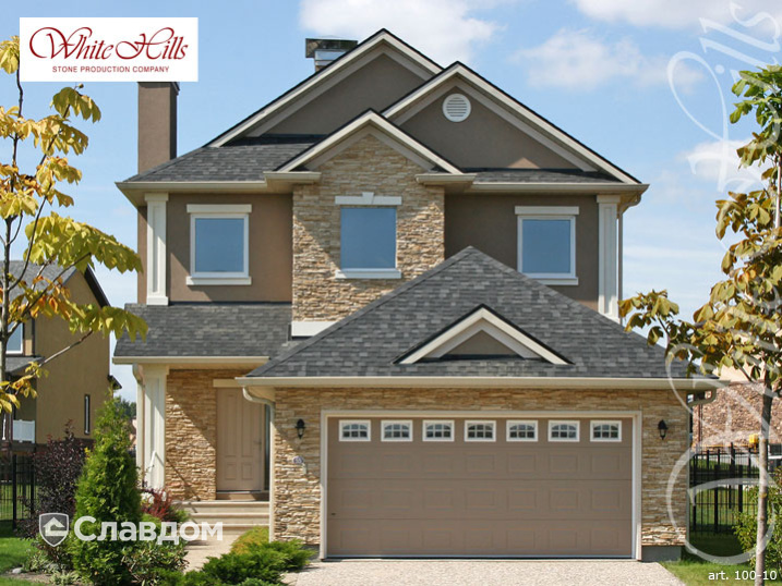 Частный дом с использованием облицовочного камня White Hills Кросс Фелл 100-10