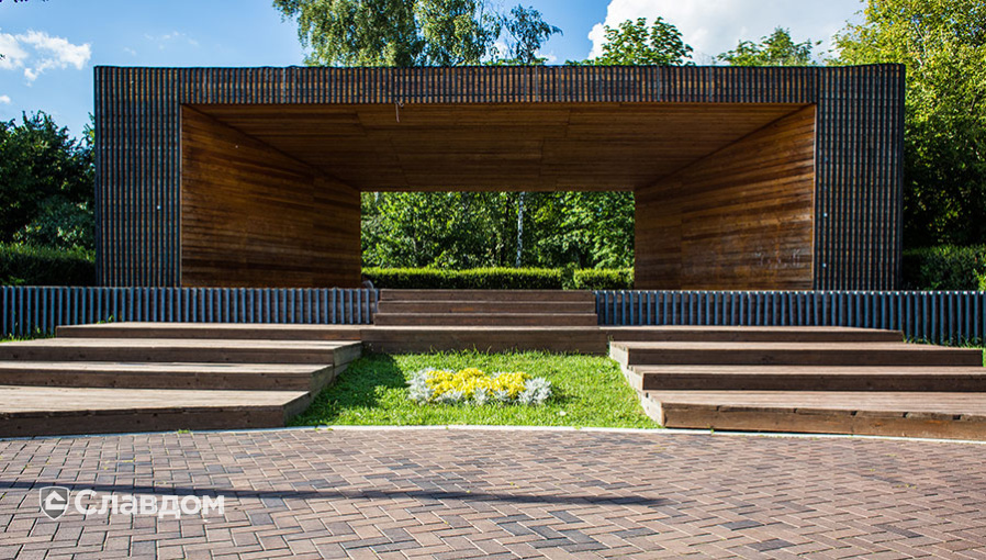 Гончаровский парк в Москве с применением клинкерной брусчатки Penter Titan braun-anthrazit