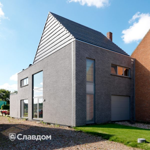 Частный дом в Геле с облицовкой кирпичом Terca Agora Alugrijs