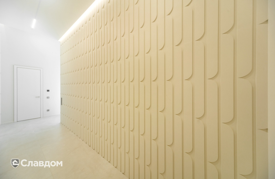 Интерьер с использованием гипсовой 3D плитки ARCHITECTILES