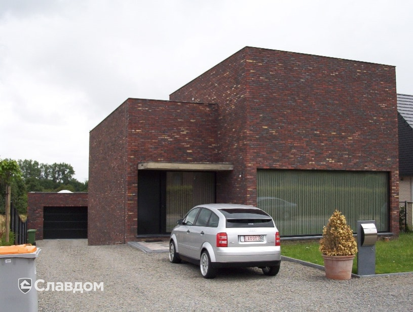 Двухэтажный дом с облицовкой кирпичом Terca Hektiek Special