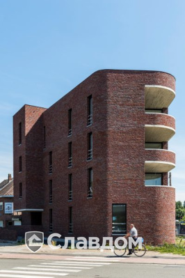 Жилой комплекс в Баттеле с облицовкой кирпичом Terca Paarsblauw