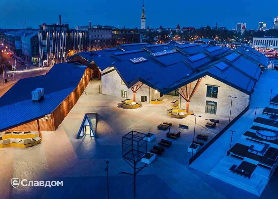 Вокзальный рынок в Таллине с применением брусчатки Penter Baltic Klinker Pavers Nuance