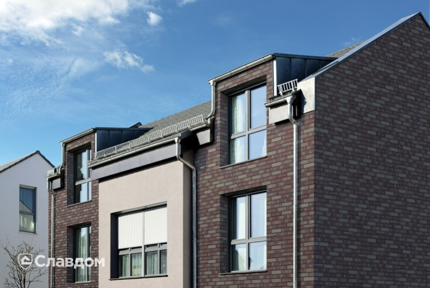 Частный дом с облицовкой фасадной клинкерной плиткой King Klinker Old Castle HF48 Astro house