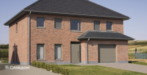 Двухэтажный коттедж с облицовкой кирпичом Terca Pastorale