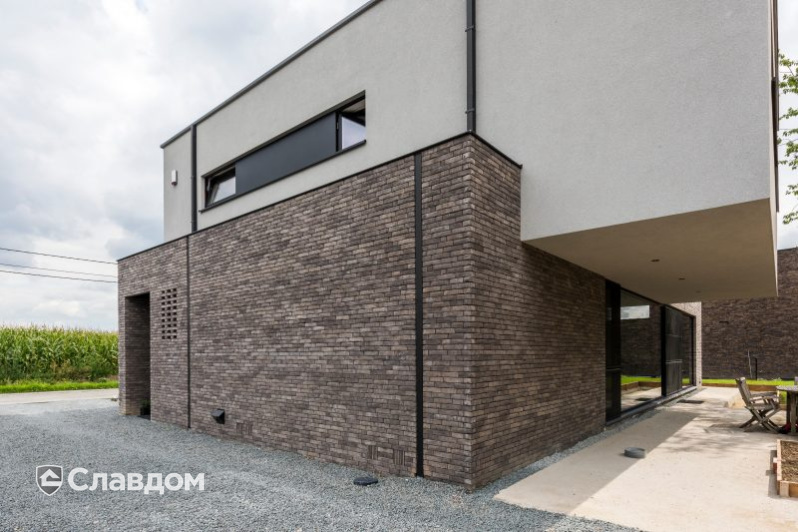 Частный дом в Генте с облицовкой кирпичом Terca Iluzo Grijs-zwart