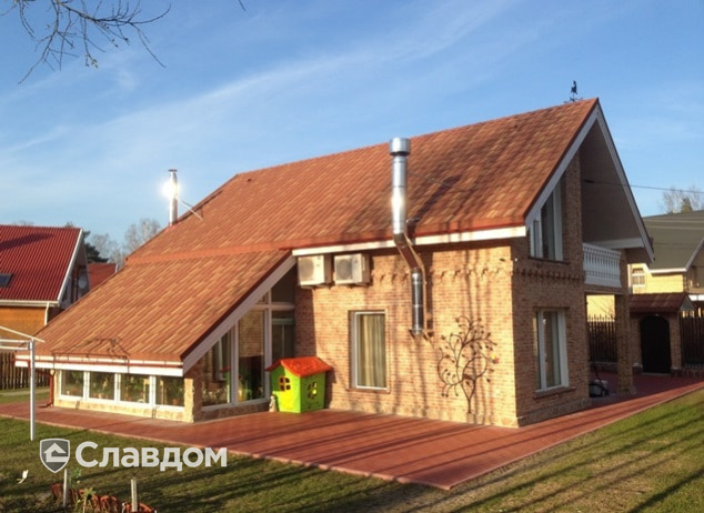 Частный дом с облицовкой Terca Orchidee Rose