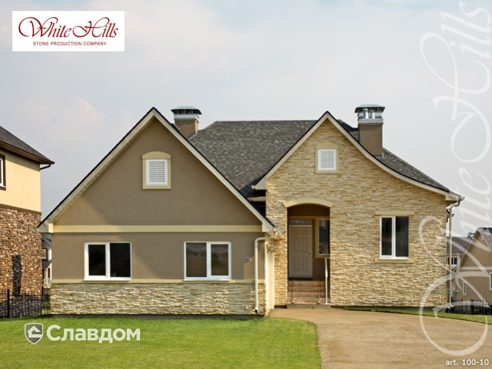 Частный дом с применением облицовочного камня White Hills Кросс Фелл 100-10