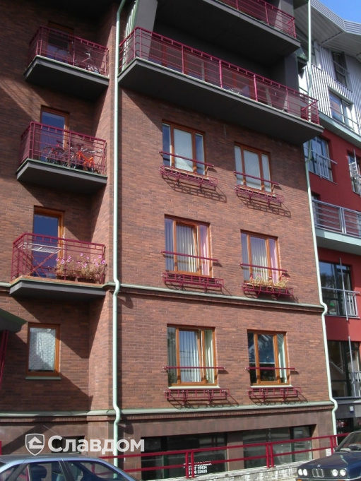 Жилой комплекс с облицовкой кирпичом Terca Terra Flame гладкий