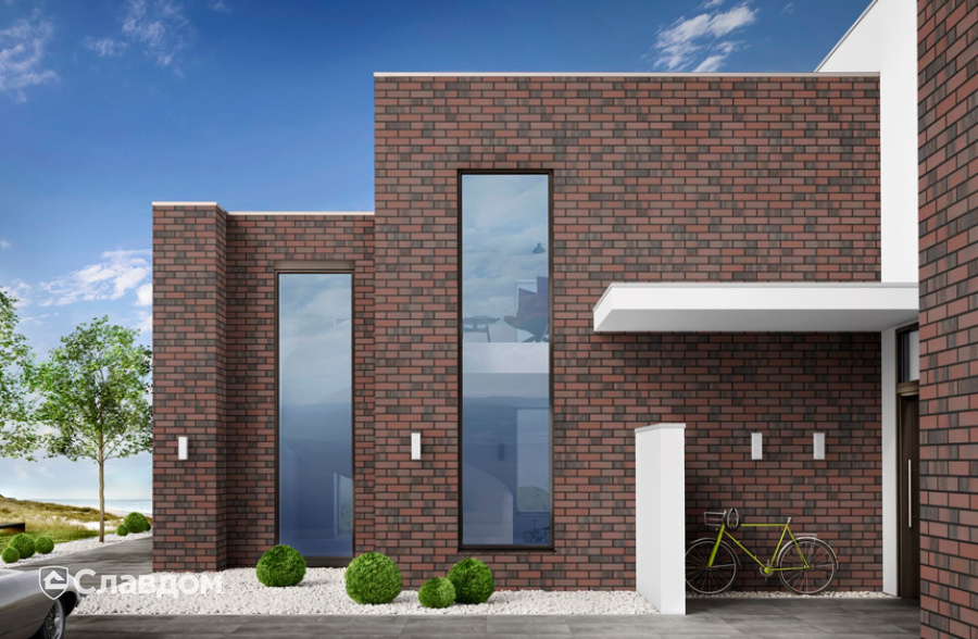 Загородный дом с отделкой клинкерной плиткой Stroeher Brickwerk