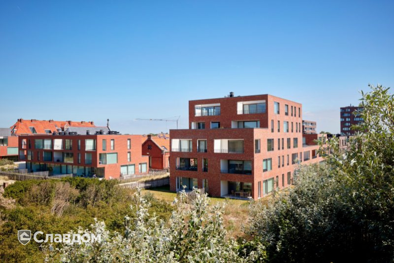 Жилой квартал с облицовкой миксом кирпича Terca Ombra и Tinto