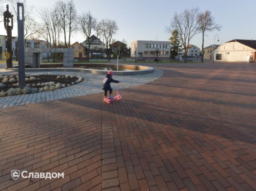 Сквер с применением брусчатки Penter Baltic Klinker Pavers Nuance