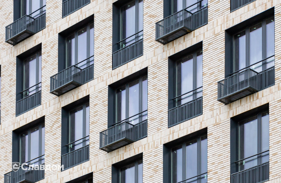 ЖК "Западный порт" с облицовкой фасадной плиткой Stroeher