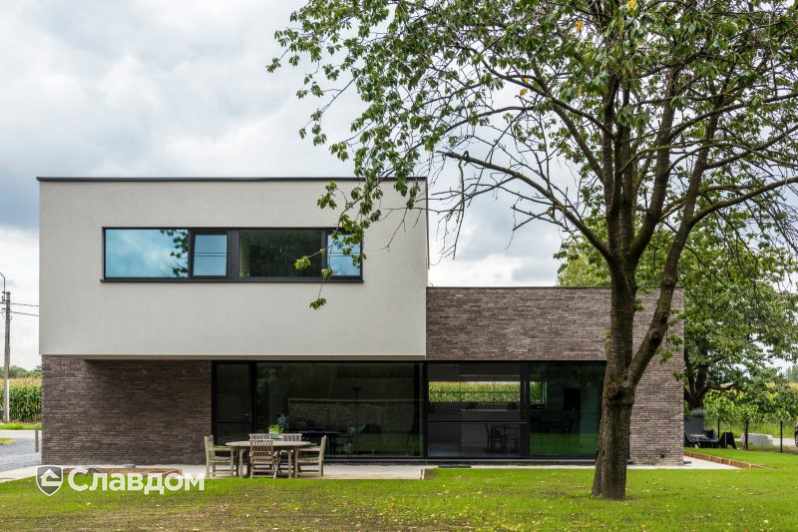 Частный дом в Генте с облицовкой кирпичом Terca Iluzo Grijs-zwart