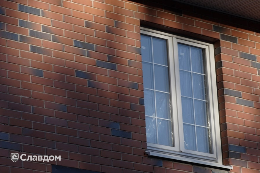 Коттеджный поселок "Солнечный берег" с облицовкой кирпичом Terca Red Flame гладкий