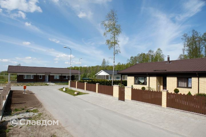 Коттеджный поселок с облицовкой кирпичом Terca Kuura шероховатый