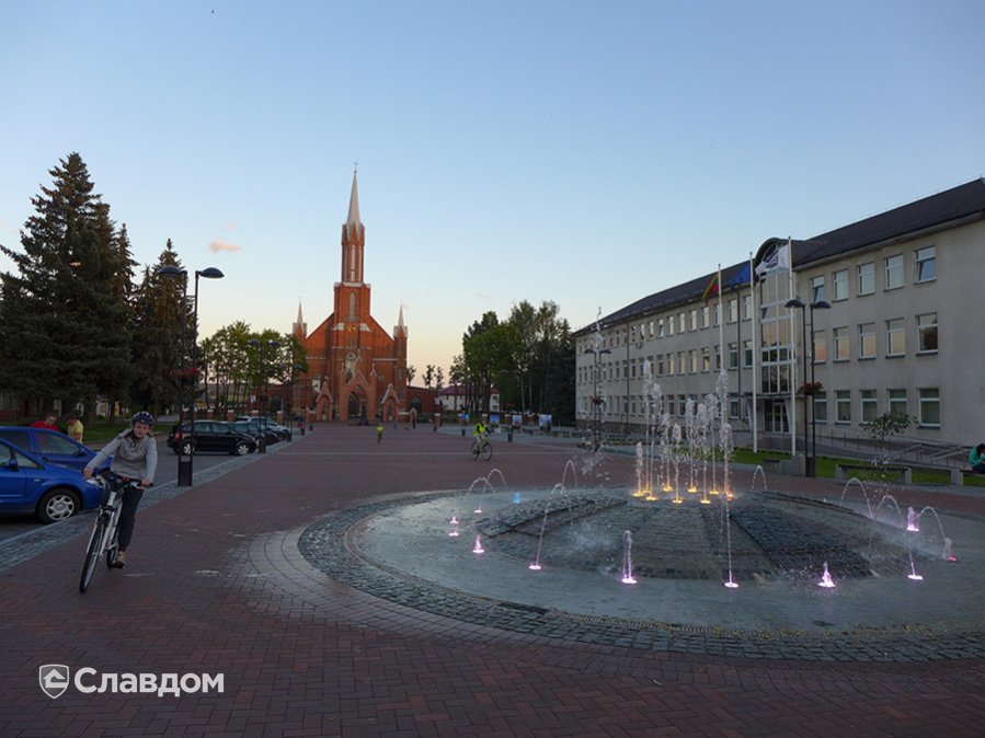 Площадь в г.Кайшядорис с применением брусчатки Penter Baltic Klinker Pavers Nuance