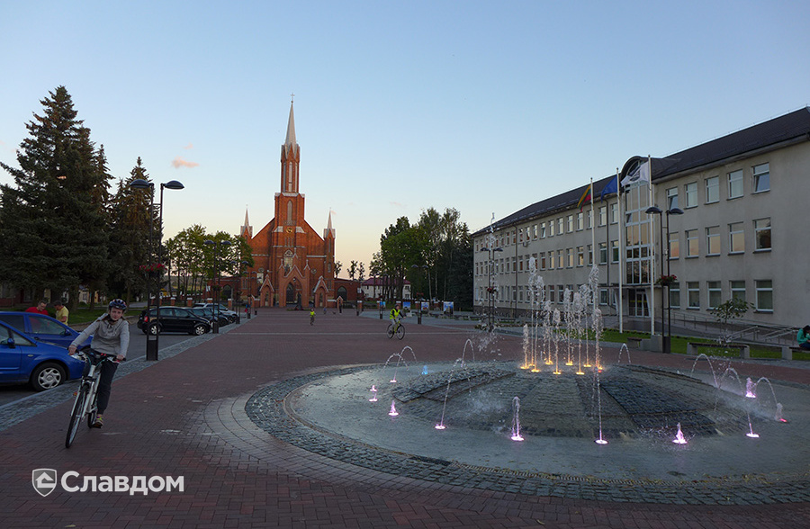 Площадь в г.Кайшядорис с применением брусчатки Penter Baltic Klinker Pavers Nuance