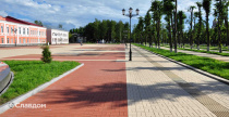 Аллея и площадь в Старой Руссе