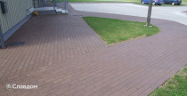 Пешеходная зона с применением брусчатки Penter Baltic Klinker Pavers Braun