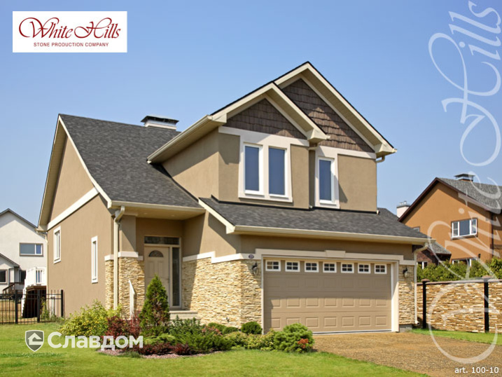 Коттедж с использованием облицовочного камня White Hills Кросс Фелл 100-10
