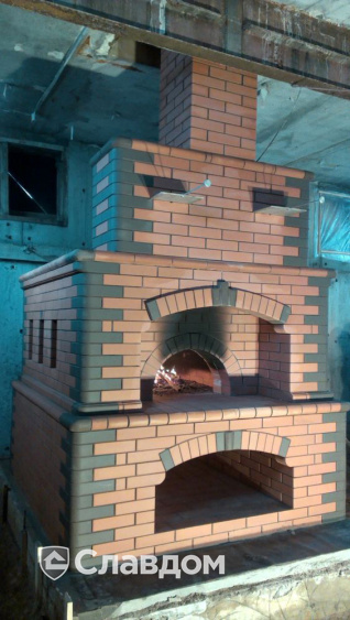 Печь с применением облицовочного кирпича Lode JANKA + BRUNIS 