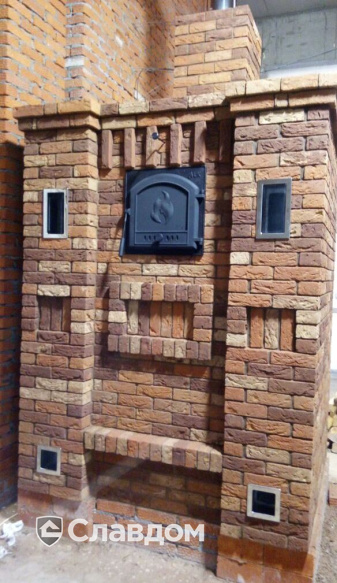 Печь с облицовкой кирпичом Донские зори Болдино