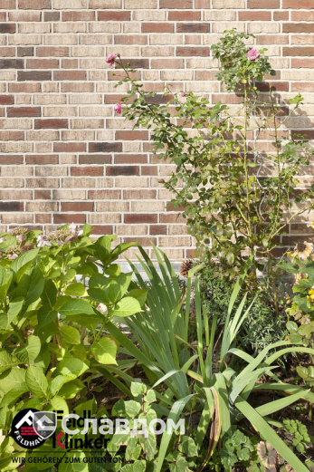 Частный дом с облицовкой кирпичом Feldhaus Klinker 685 sintra сarmesi nelino и 690 sintra ardor blanca