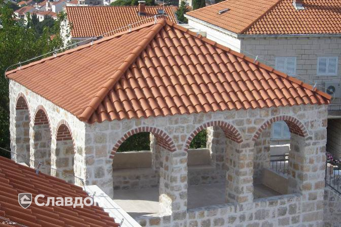 Беседка с черепицей TONDACH Венера 00-натуральный